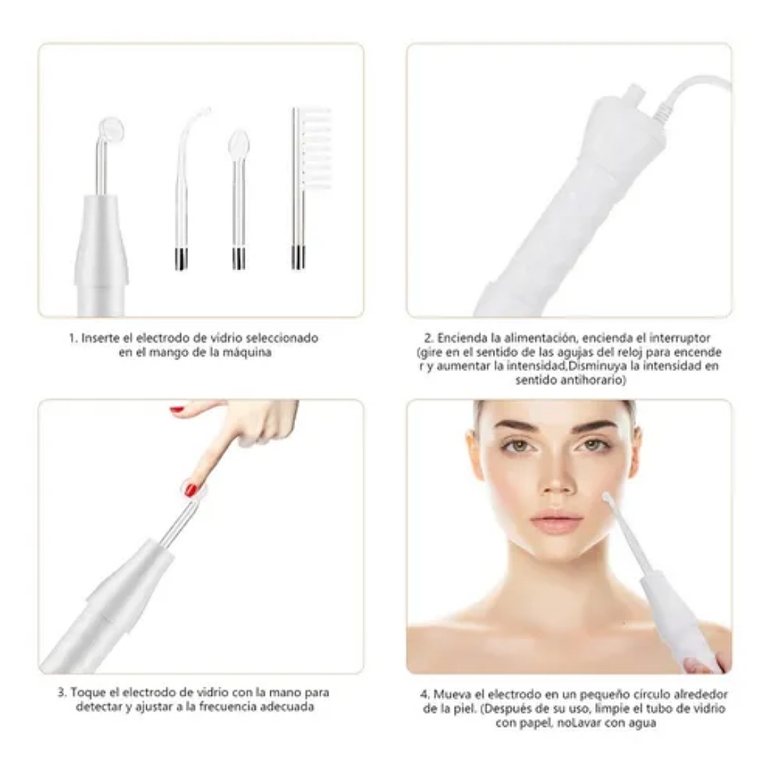 Facial Dispositivo Electroterapia Alta Frecuencia Portátil