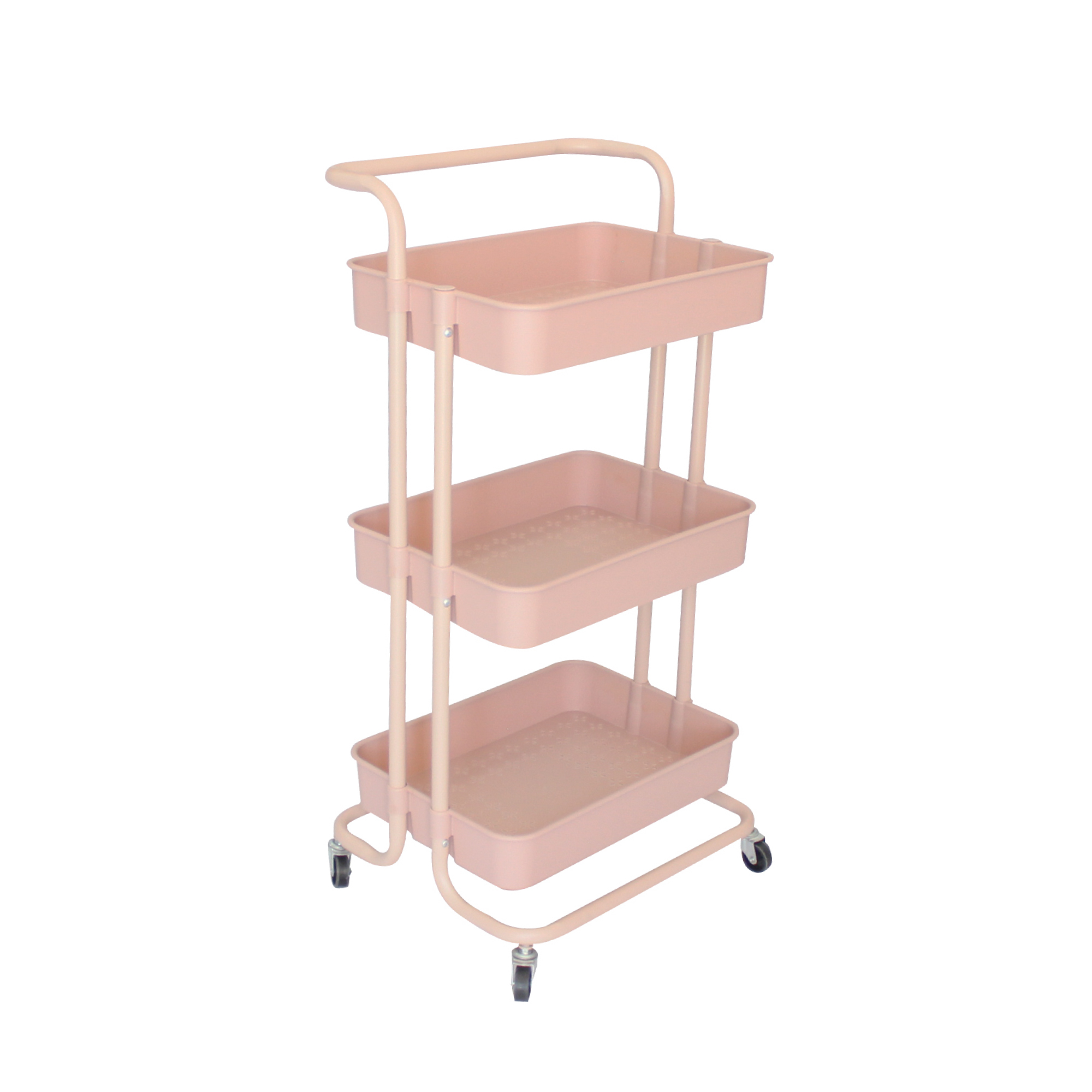 Carrito Multifuncional Organizador Rosa 