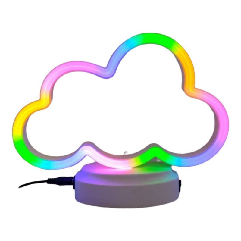 Lámpara de Luz LED - Comercializadora AJR - Luz Neón con Diseño de Nube - Multicolor