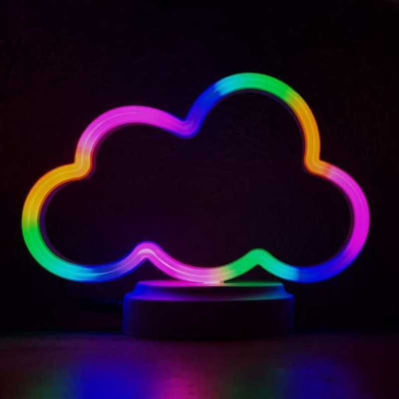 Lámpara de Luz LED - Comercializadora AJR - Luz Neón con Diseño de Nube - Multicolor
