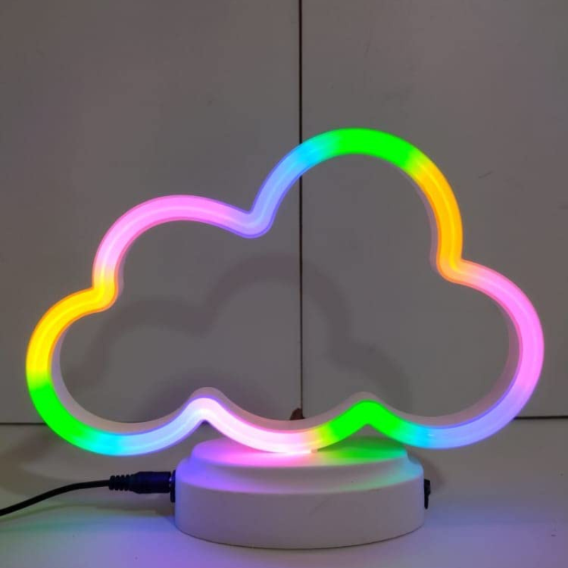 Lámpara de Luz LED - Comercializadora AJR - Luz Neón con Diseño de Nube - Multicolor