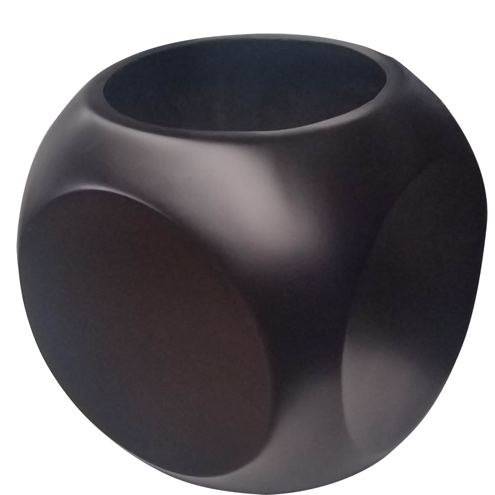 Maceta de fibra de vidrio modelo Ball Mini chocolate*