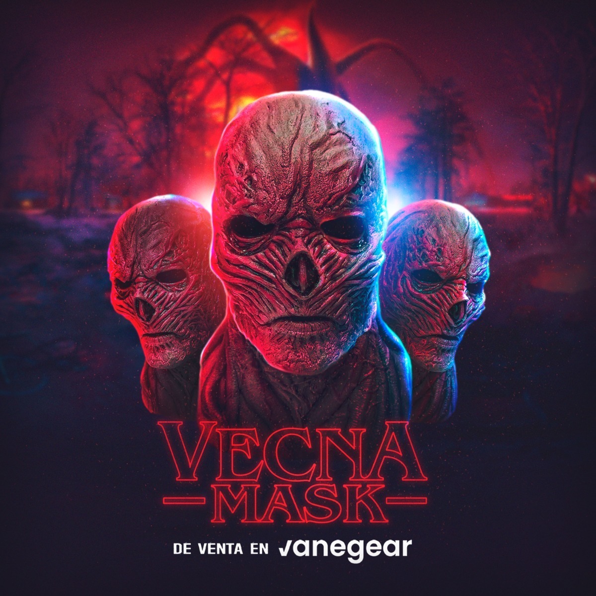 Máscara De Látex Vecna Deluxe Stranger Things Halloween