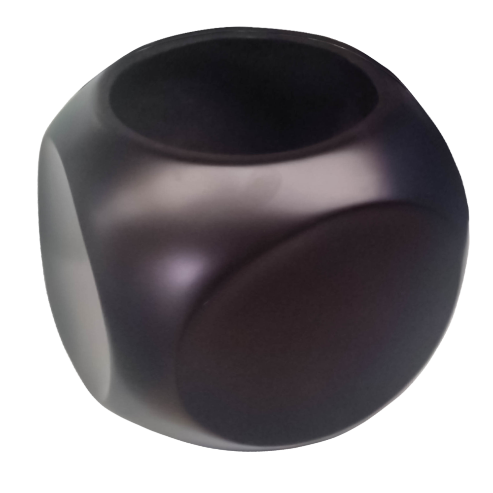 Maceta de fibra de vidrio modelo Ball Mediano chocolate*