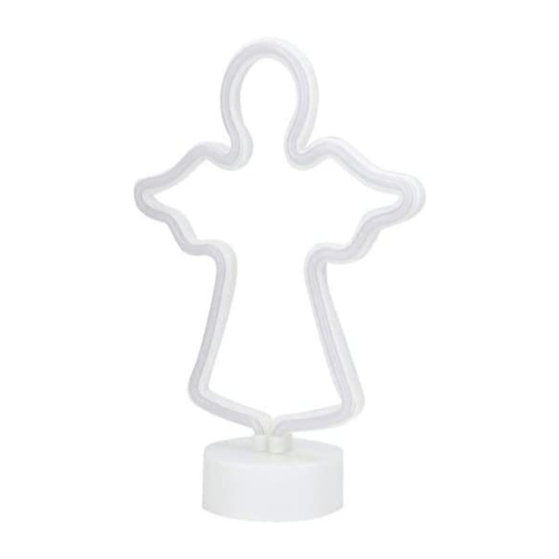 Lámpara de Luz LED - Comercializadora AJR - Luz Neón con Diseño de Ángel - Rosa