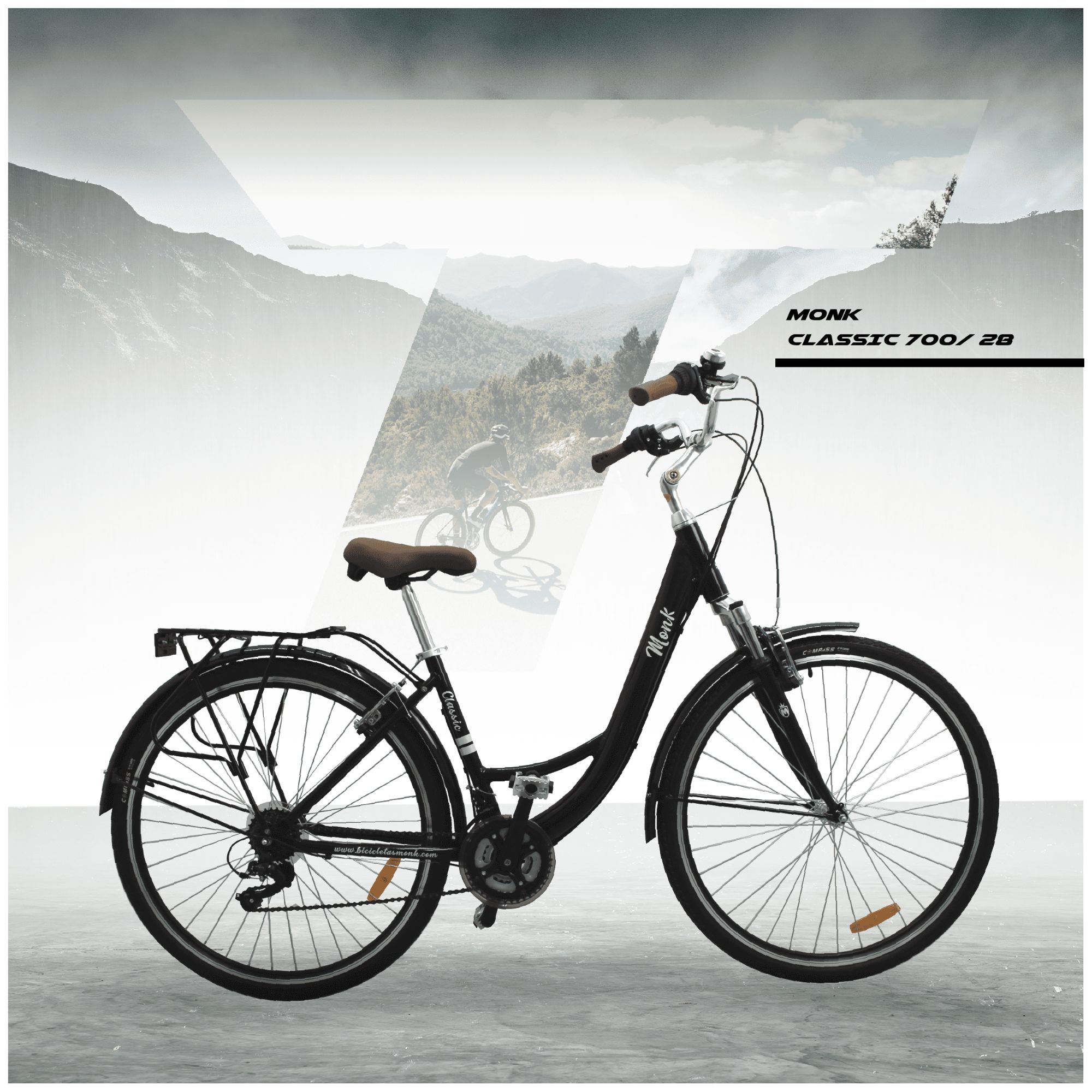 Bicicleta Monk Classic 21 Velocidades Rodada 28 Shimano Negro