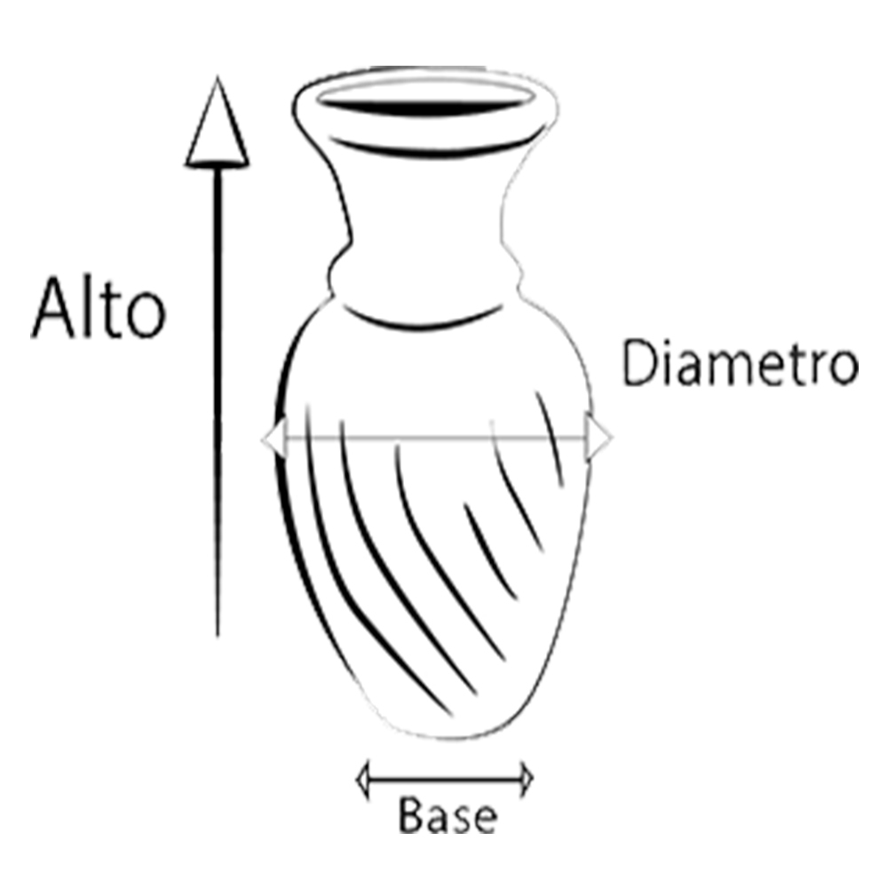 Maceta de fibra de vidrio modelo Florero Imperial chocolate*