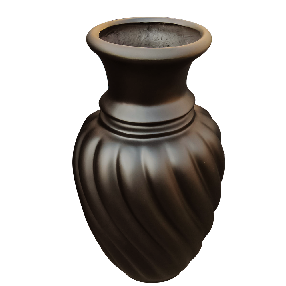 Maceta de fibra de vidrio modelo Florero Imperial chocolate*