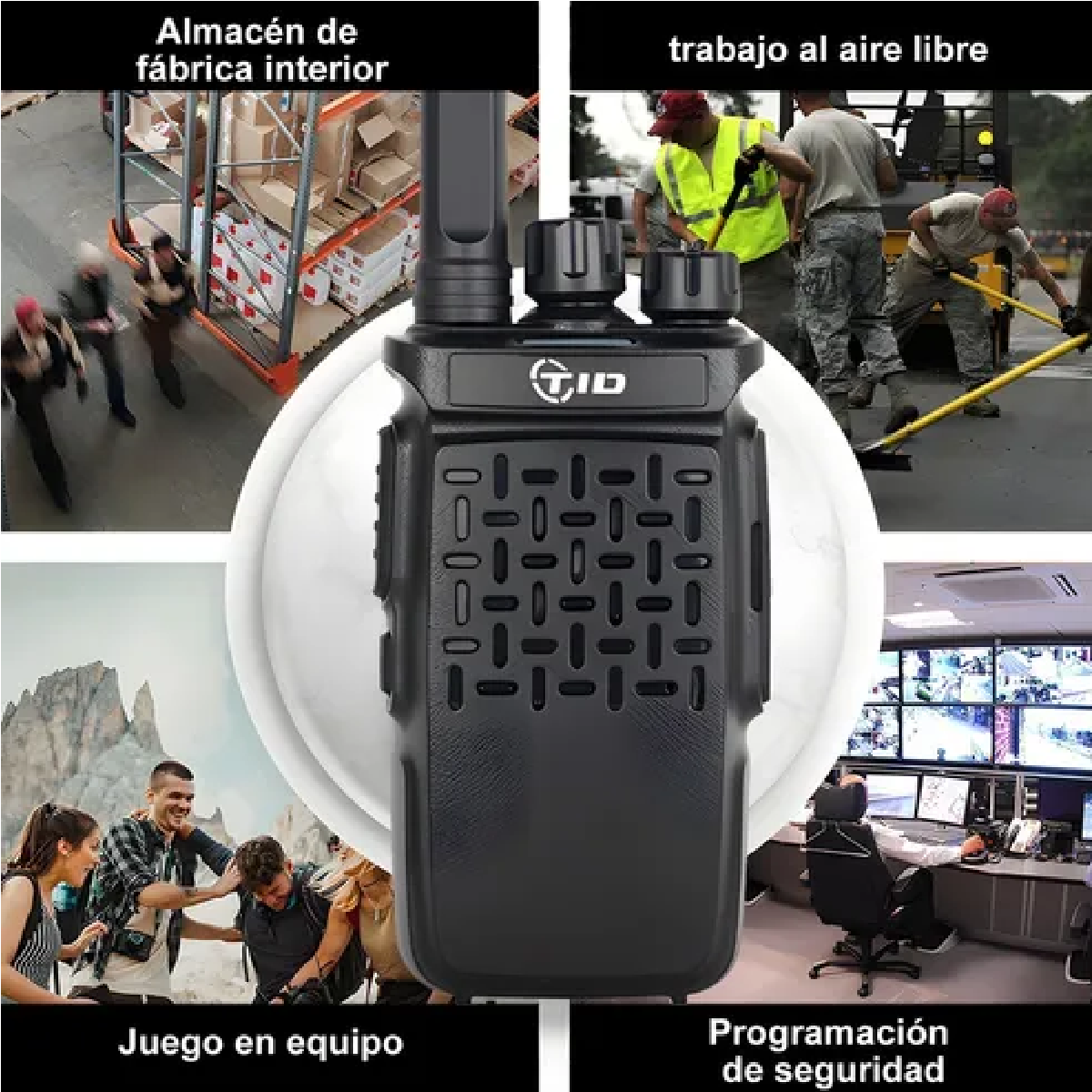 Set Radio Walkie Talkie Uhf De 16 Canales Recargable,