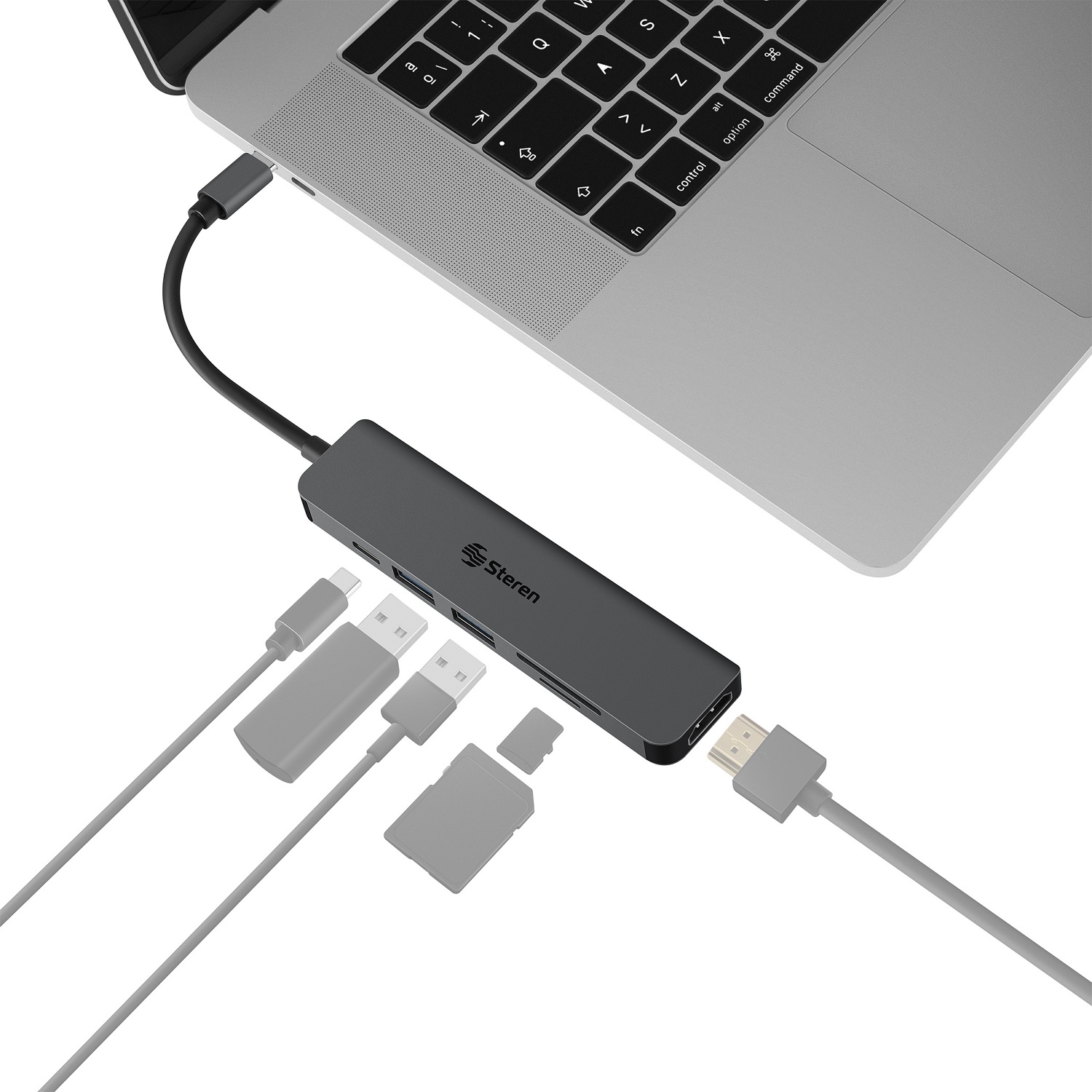 Estación de conexión USB C 6 en 1