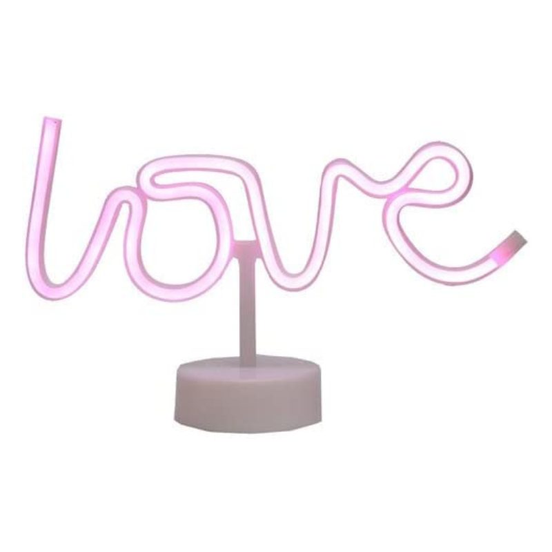 Lámpara de Luz LED - Comercializadora AJR - Luz Neón - LOVE - Rosa