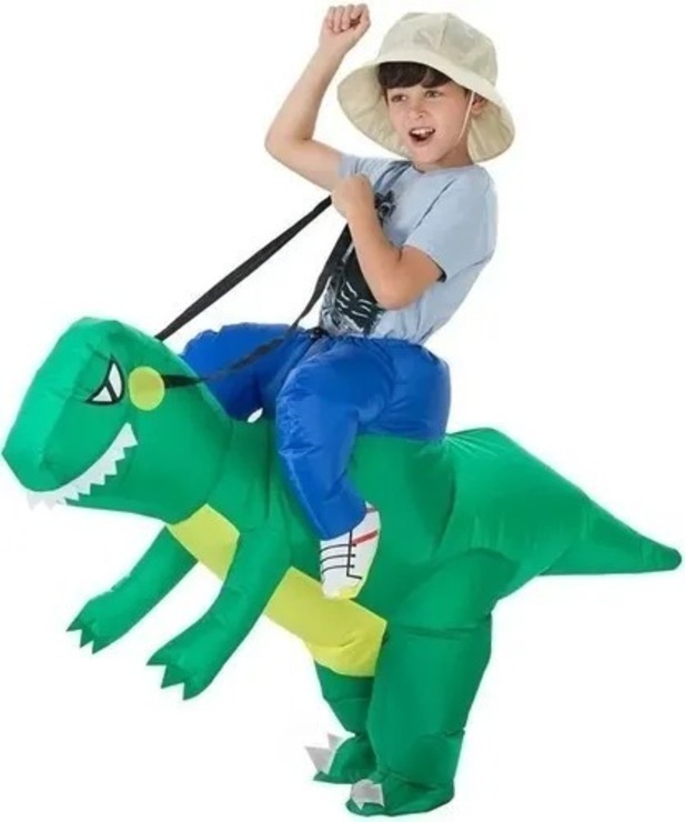 Disfraz Dinosaurio Traje Inflable Montable Jurasico Adulto