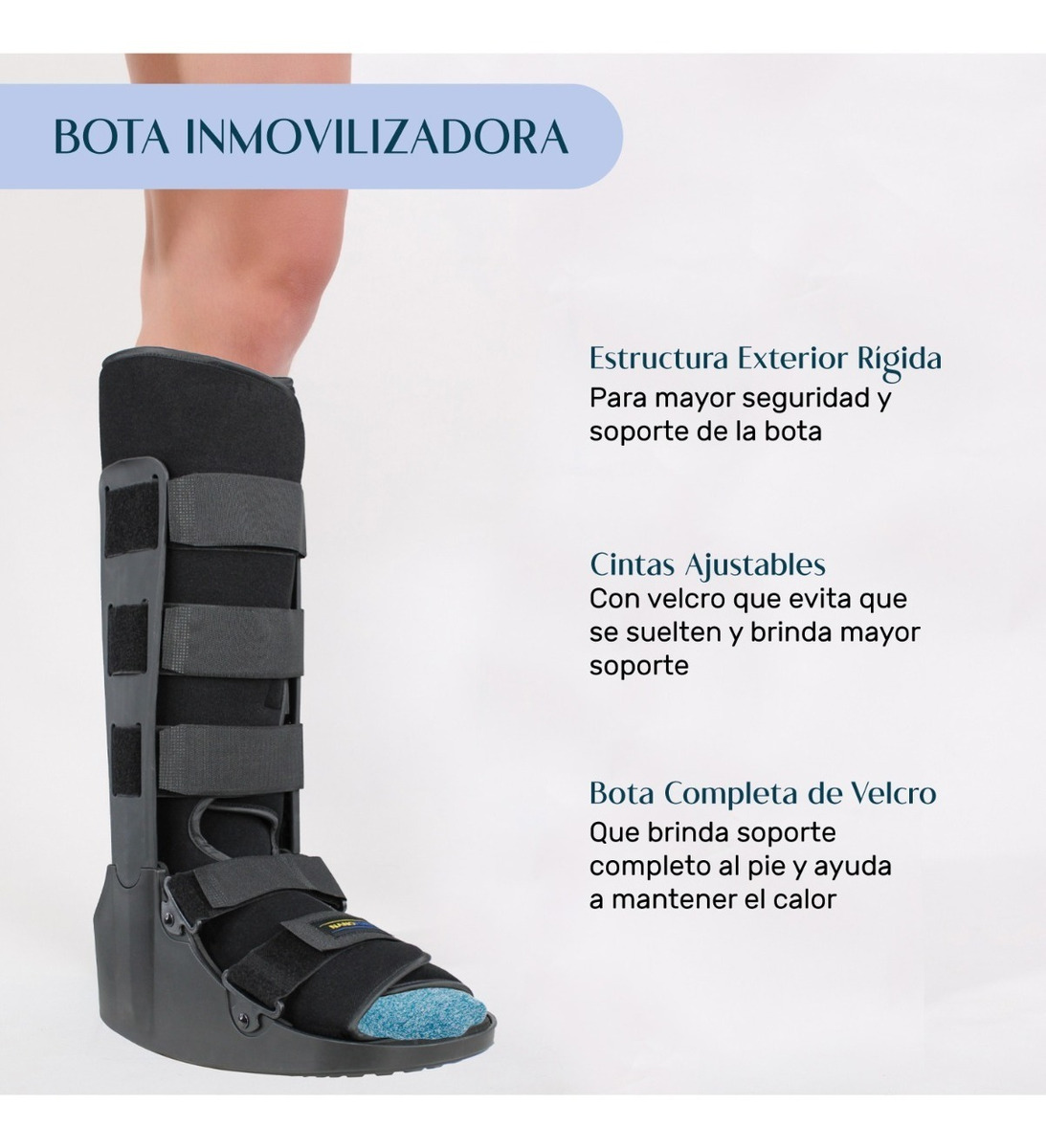 Bota Ortopedica Larga Inmovilizador Tobillo Ch
