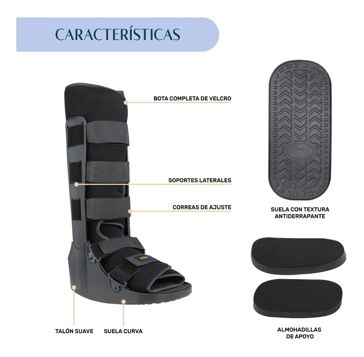 Bota Ortopedica Larga Inmovilizador Tobillo Ch