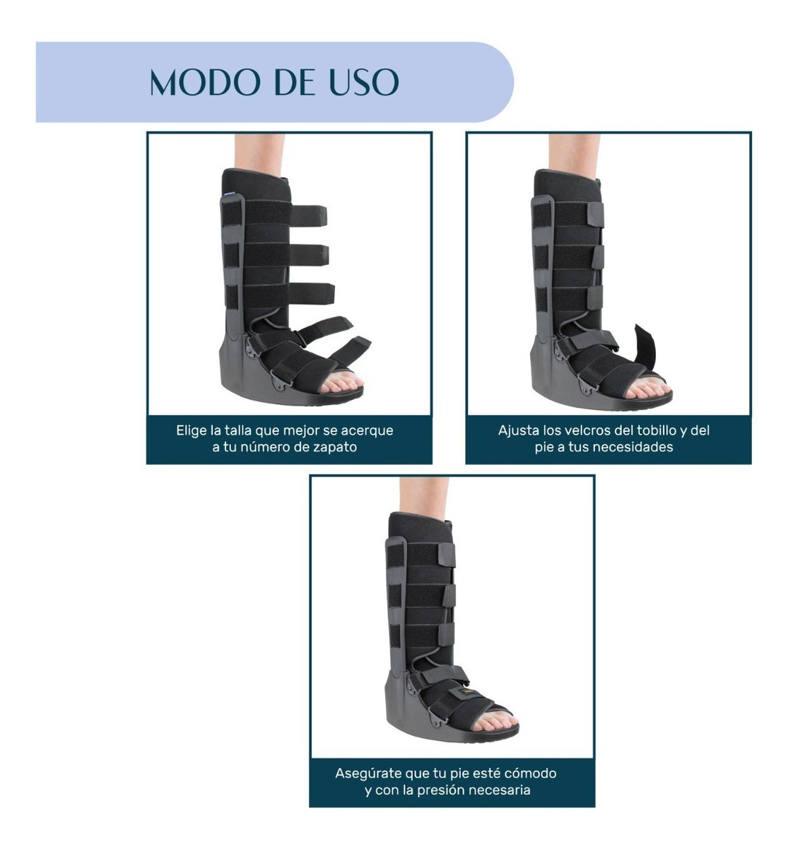 Bota Ortopedica Larga Inmovilizador Tobillo Ch