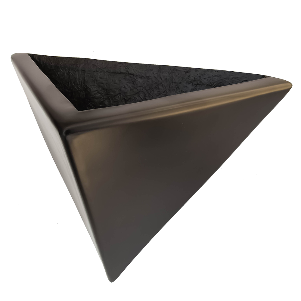 Maceta de fibra de vidrio modelo Bermuda de pared Chico chocolate*