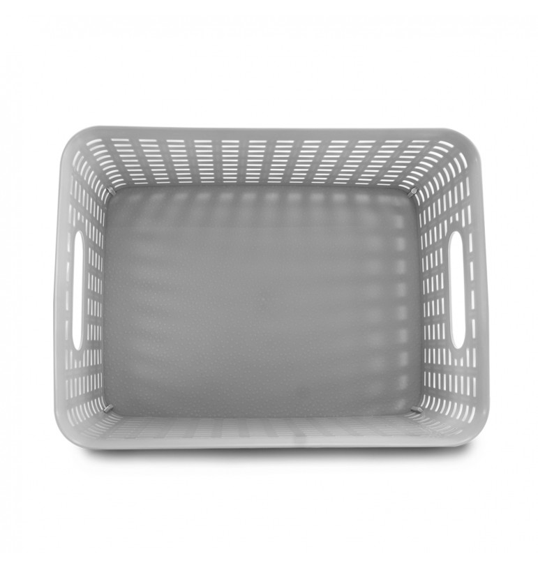 Canasta de almacenamiento multiusos organizador de plástico con asas 6 piezas