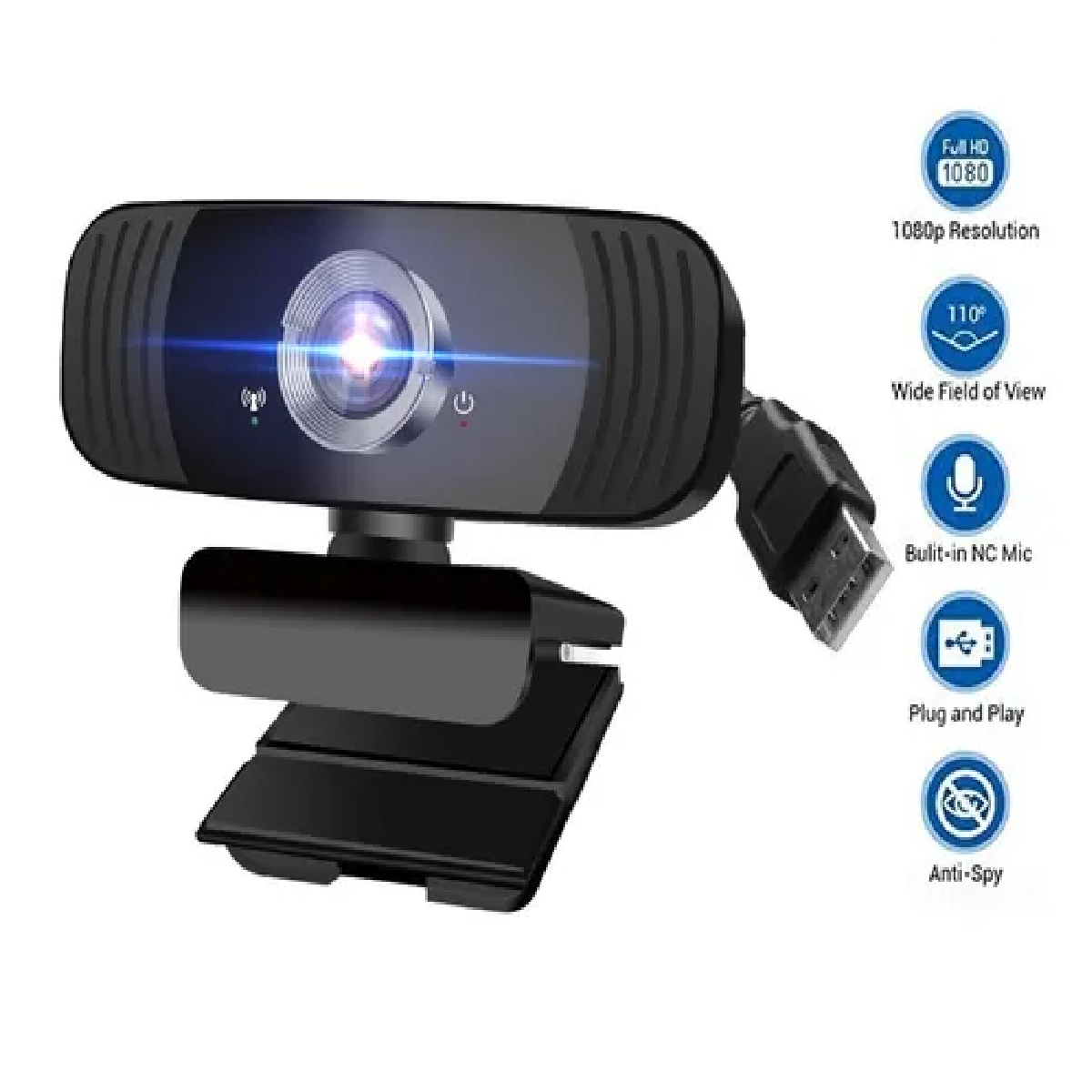 Cámara Web Usb Hd De 1080p Con Micrófono Para Computadora