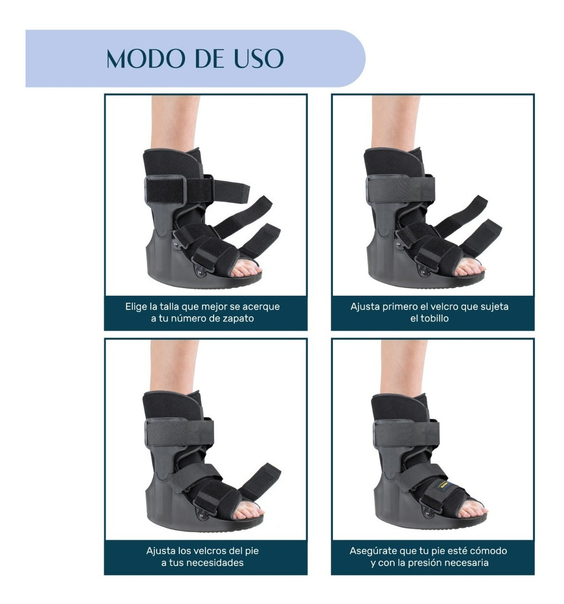 Bota Ortopedica Corta Inmovilizador Tobillo Ferula Walker GDE