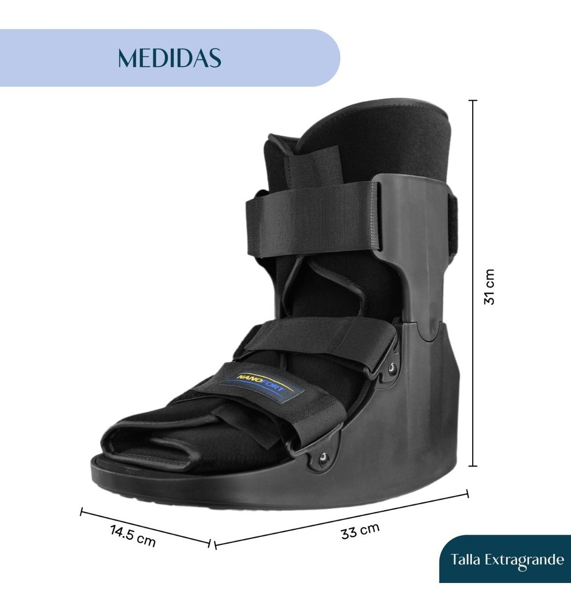 Bota Ortopedica Corta Inmovilizador Tobillo Ferula Walker GDE
