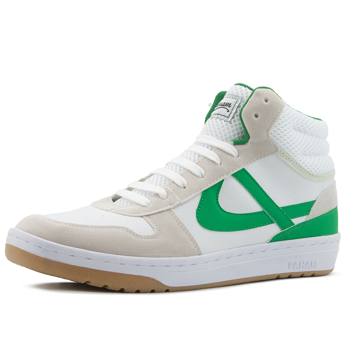 Tenis Panam Bota Meztli Color Blanco / Verde Unisex 22-29