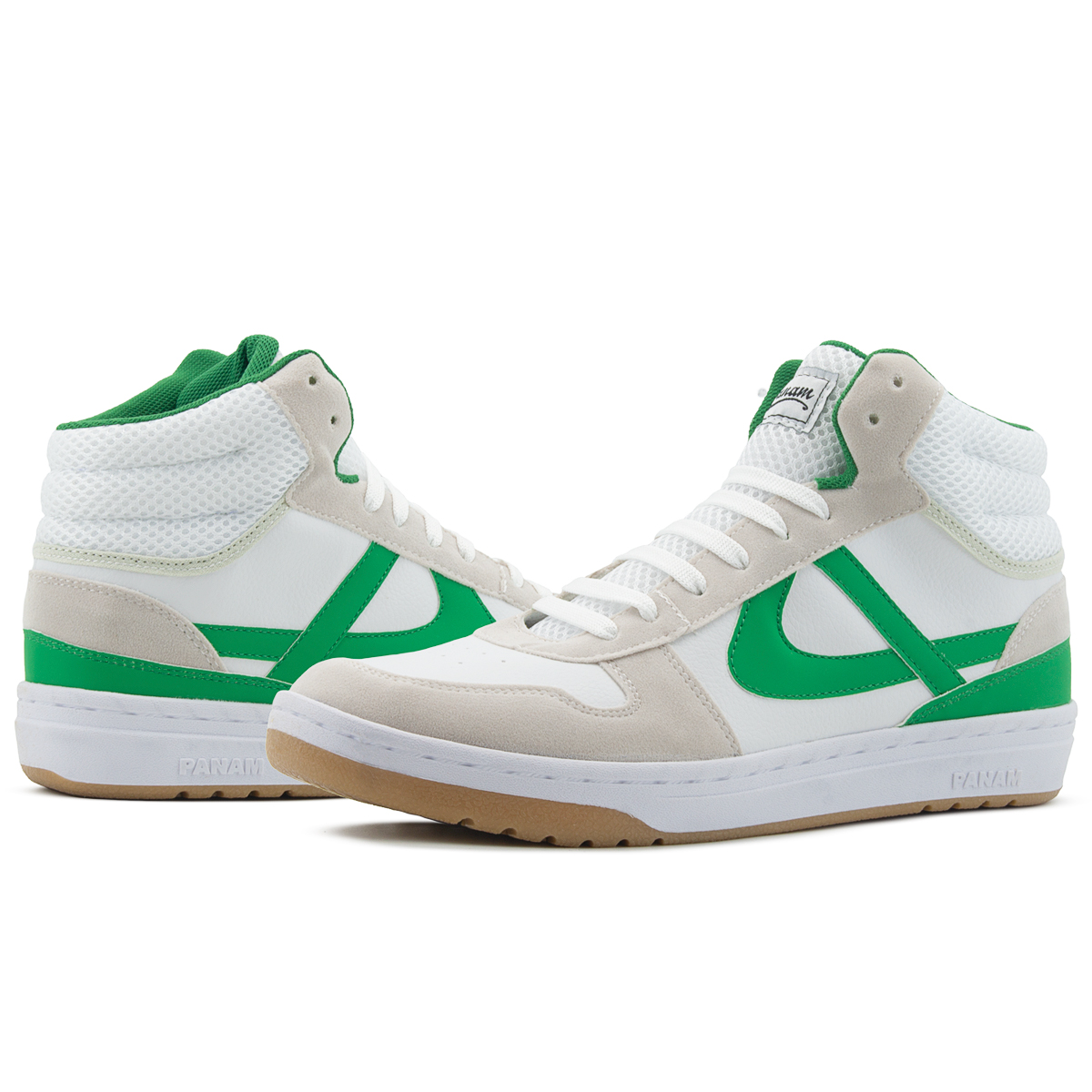 Tenis Panam Bota Meztli Color Blanco / Verde Unisex 22-29