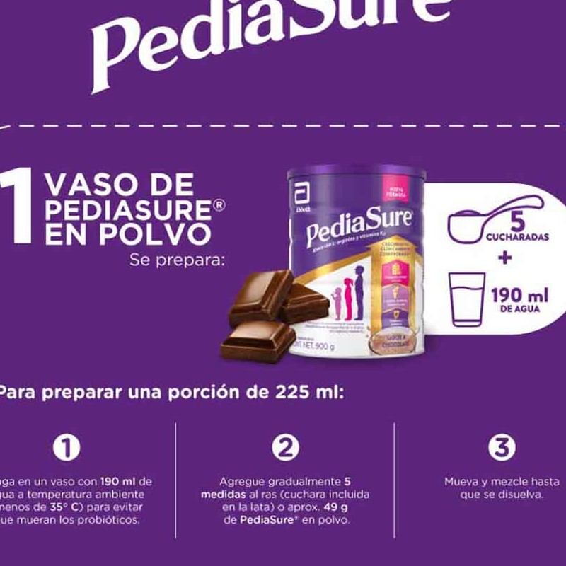 Pediasure Chocolate Polvo de 900 gr
