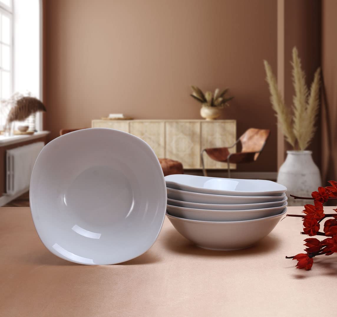 Crown Baccara Juego de bowls, porcelana, blanco, servicio para 6 personas (6 piezas) - KRETA BOWL