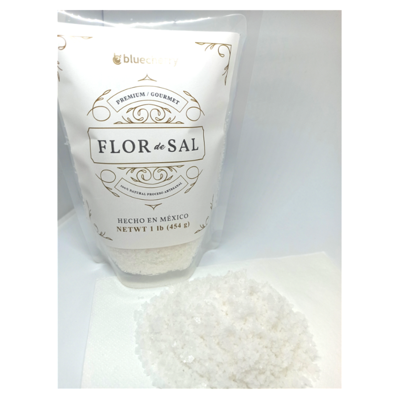 Flor De Sal Premium Gourmet Baja En Sodio Orgánica 454 Gr