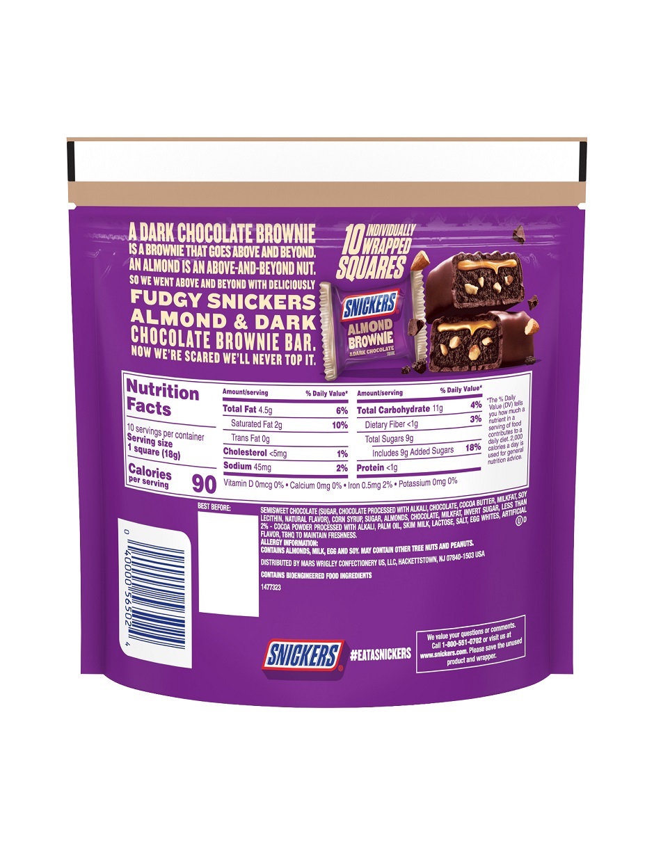 Chocolate Snickers Dark Importados 196 grs