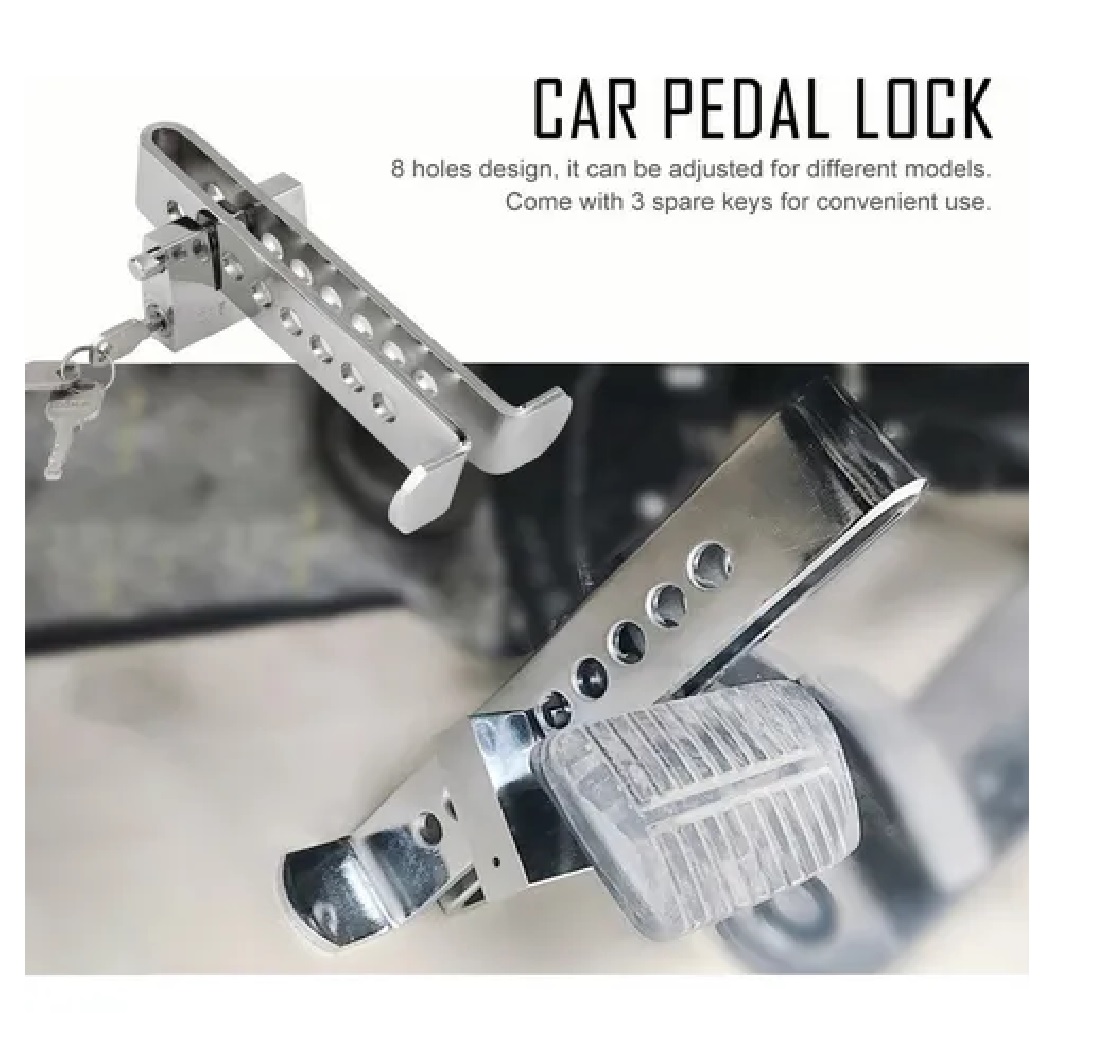 Bloqueador Traba Pedal Auto Antirrobo Seguridad + Candado