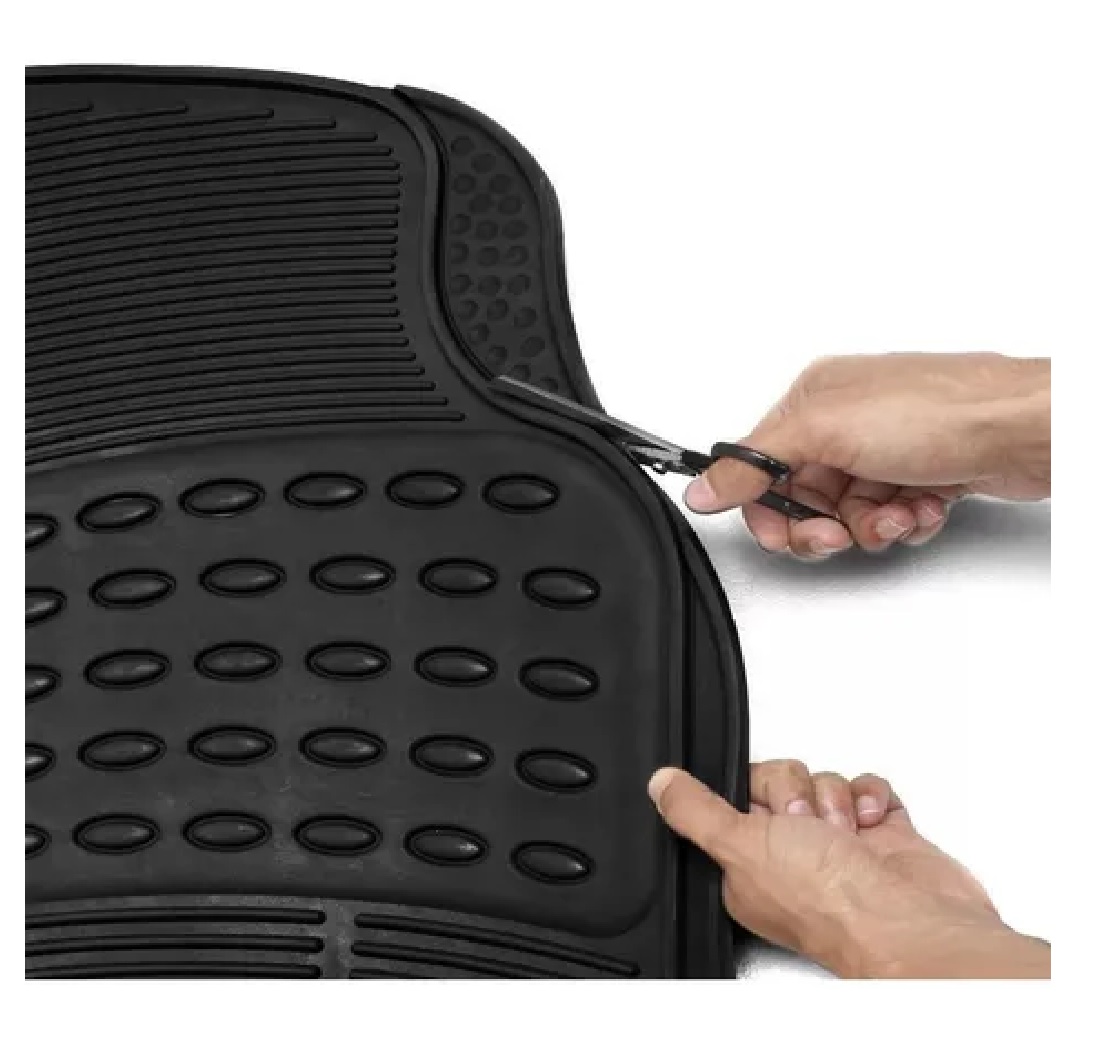 Kit Tapete 3 Piezas Uso Rudo Autos Y Camionetas Universal Negro