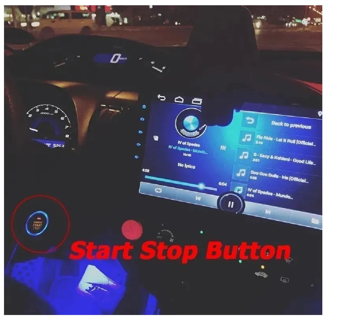  Botón Encendido Arranque Antirobo Start Sin Llave Rfid Auto