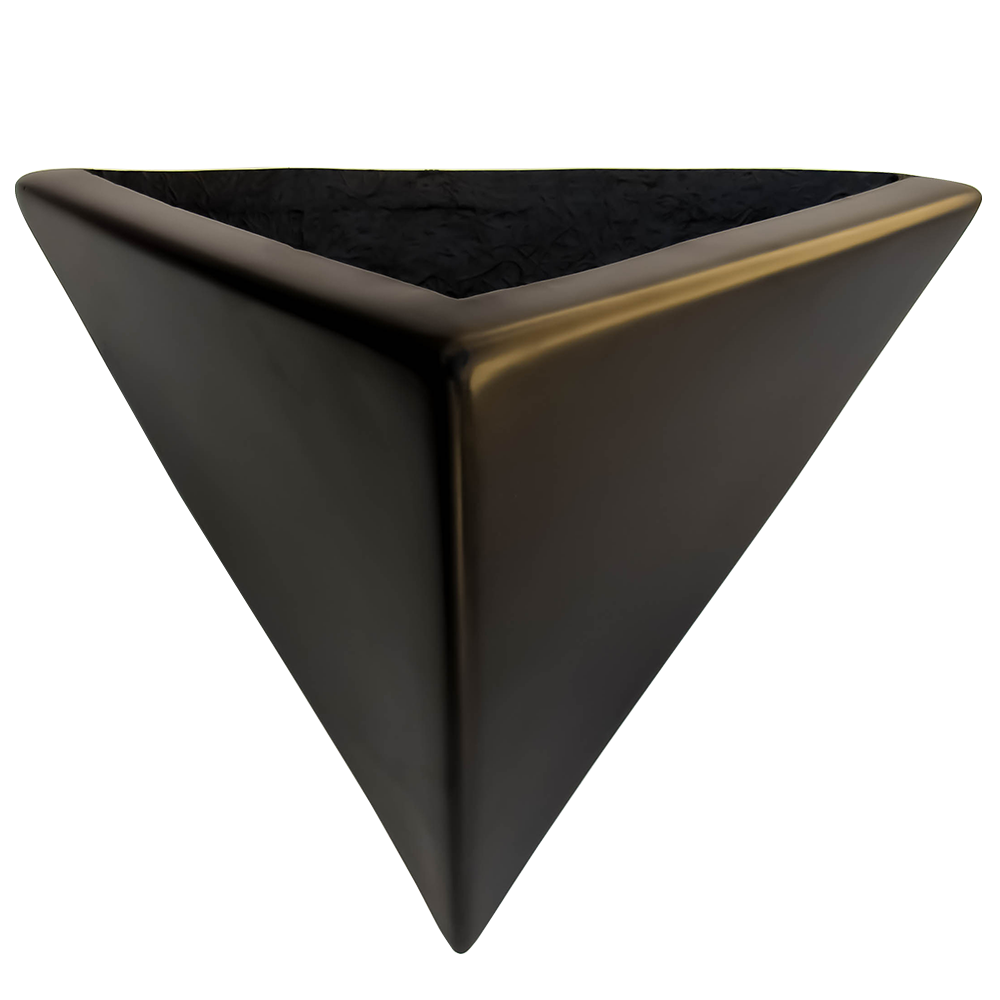 Maceta de fibra de vidrio modelo Bermuda Mediano chocolate*