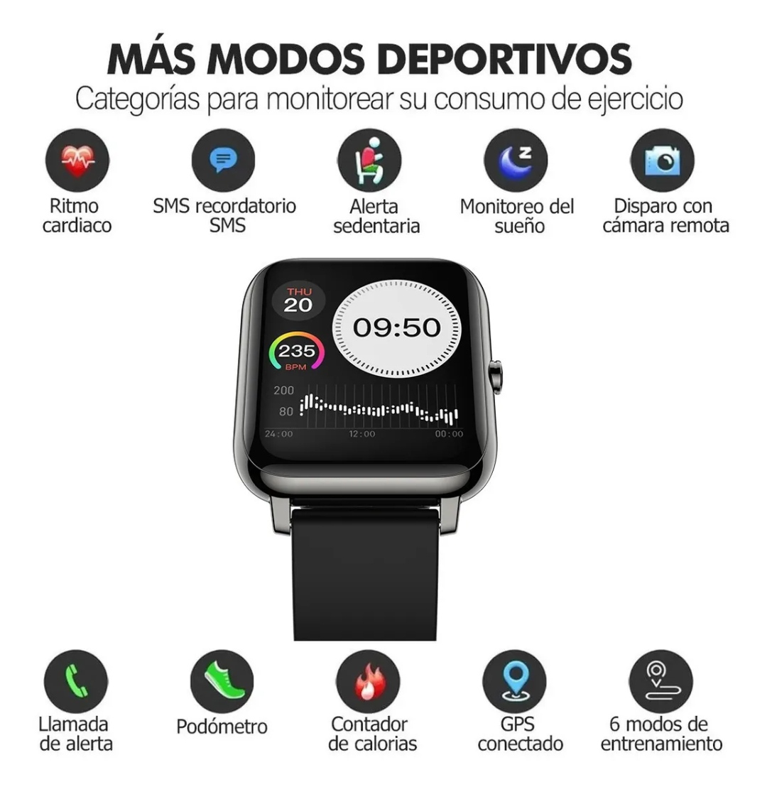 Smartwatch,reloj Inteligente,reloj Impermeable Deportivo