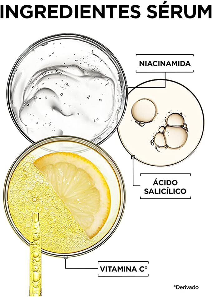 Garnier Skin Active Kit express aclara: serum, crema y gel con vitamina c