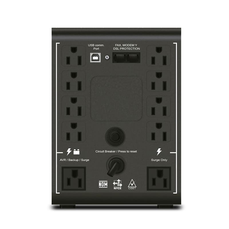 No Break de 1200VA/720W, CDP R-SMART1210, 10 Contactos, pantalla LCD