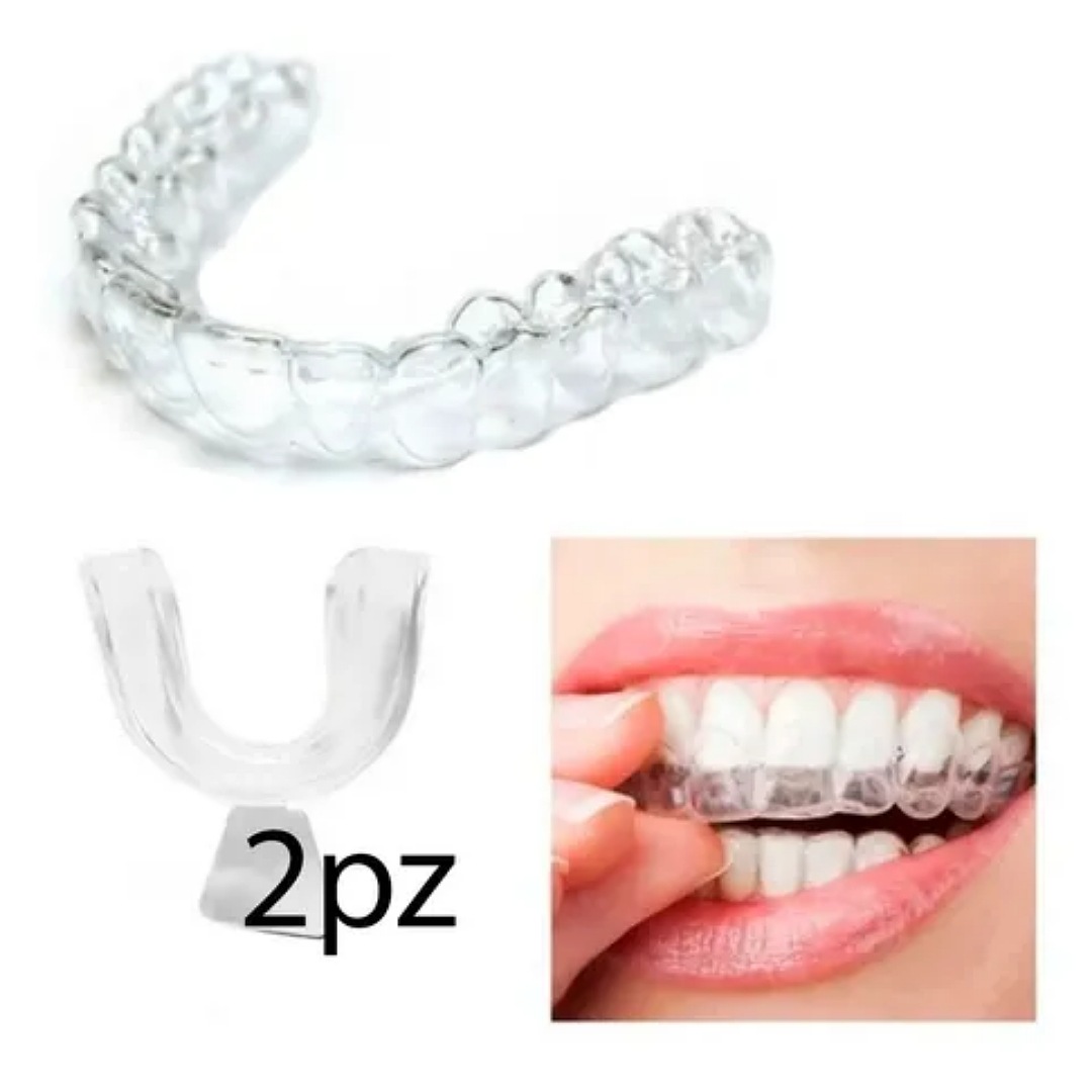 Par Protectores Bucales Guardas Dentales De Gel Moldeables F
