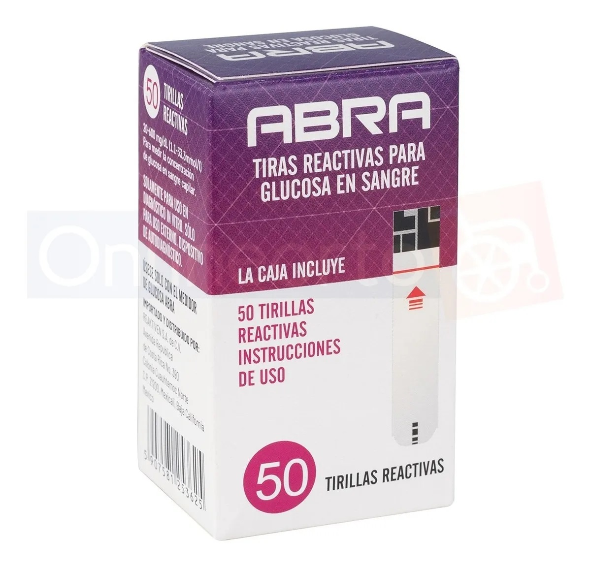Tiras Reactivas De Glucosa Para Glucómetro Caja Con 50 Pzas