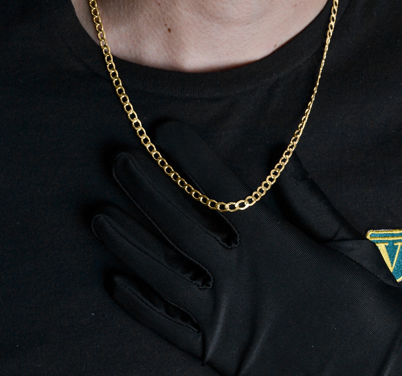 Cadena Barbada Italiana Oro 10k Cubana 55cm - 4.8mm + Regalo