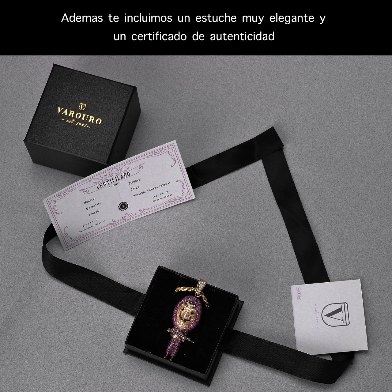 Dije La Casa De Papel Dalí Oro Sólido 14k + Cadena Torzal