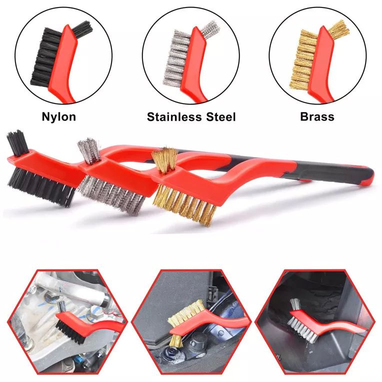 Kit de Limpieza para Coches con Cepillos para detallado Interior y Exterior, Toalla y Guante Microfibra