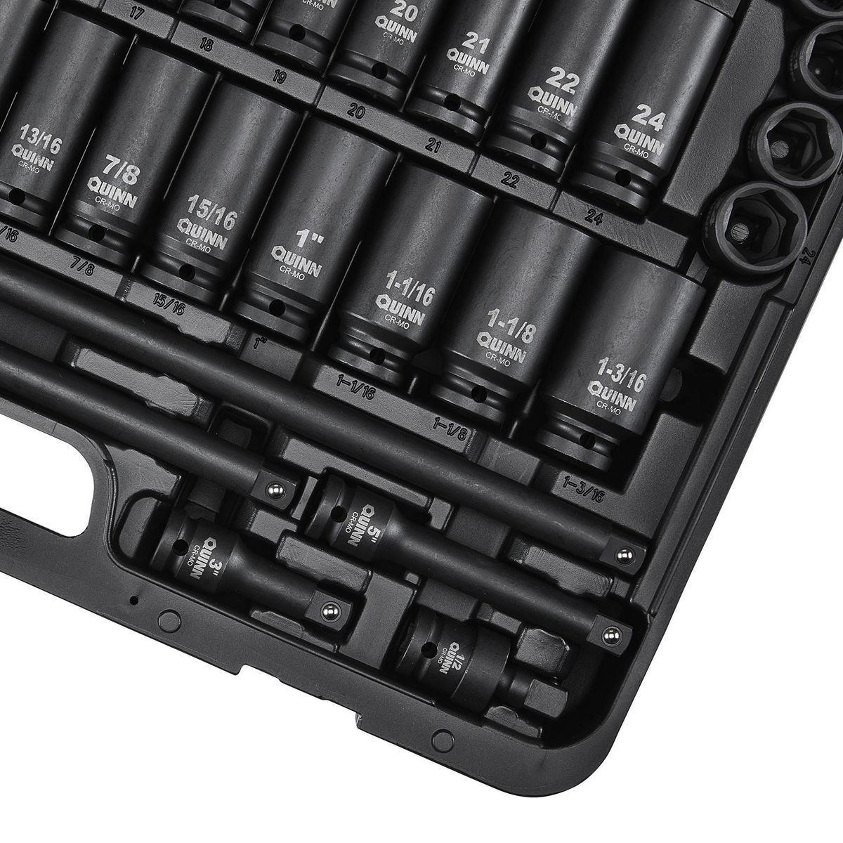 ESTUCHE DE JUEGO DE DADOS DE IMPACTO QUINN PROFESIONAL CON 61 PIEZAS