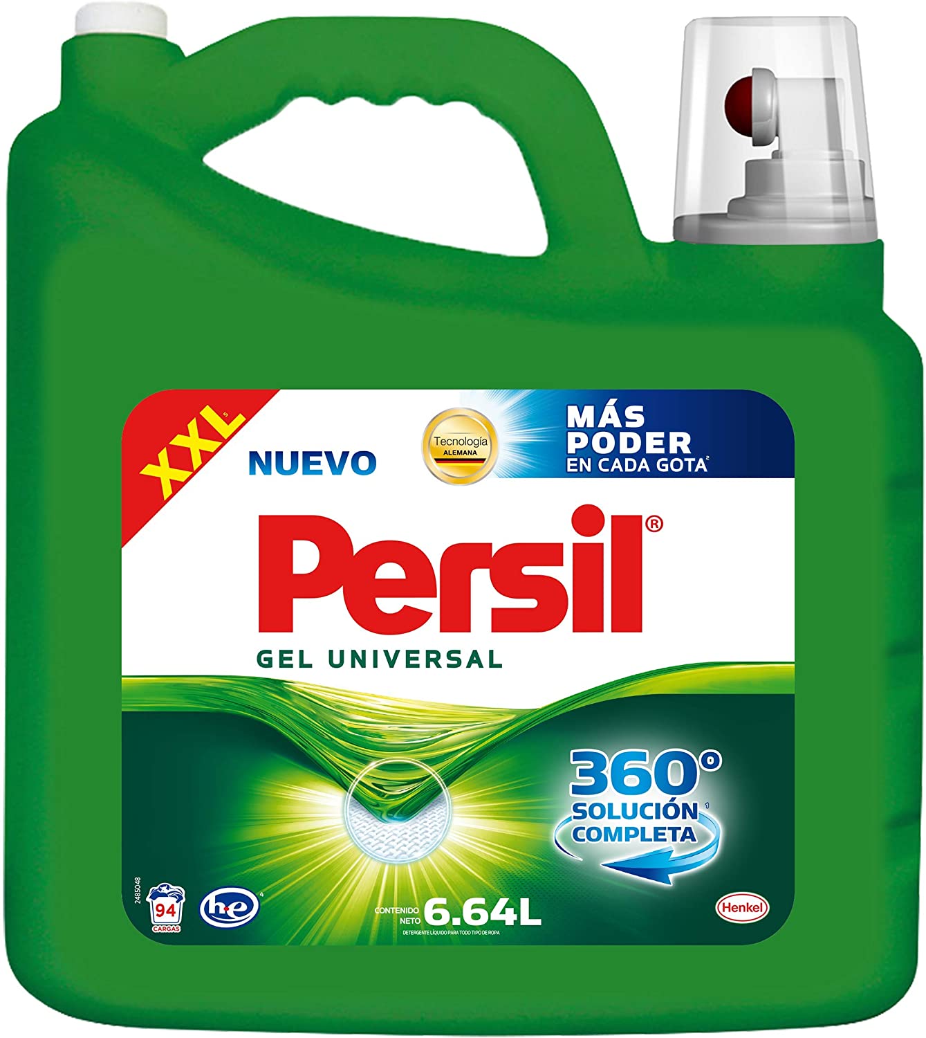 Detergente Líquido Persil Gel Universal Acción Profunda Plus, Remoción de Manchas Incrustadas 6.64 Litros