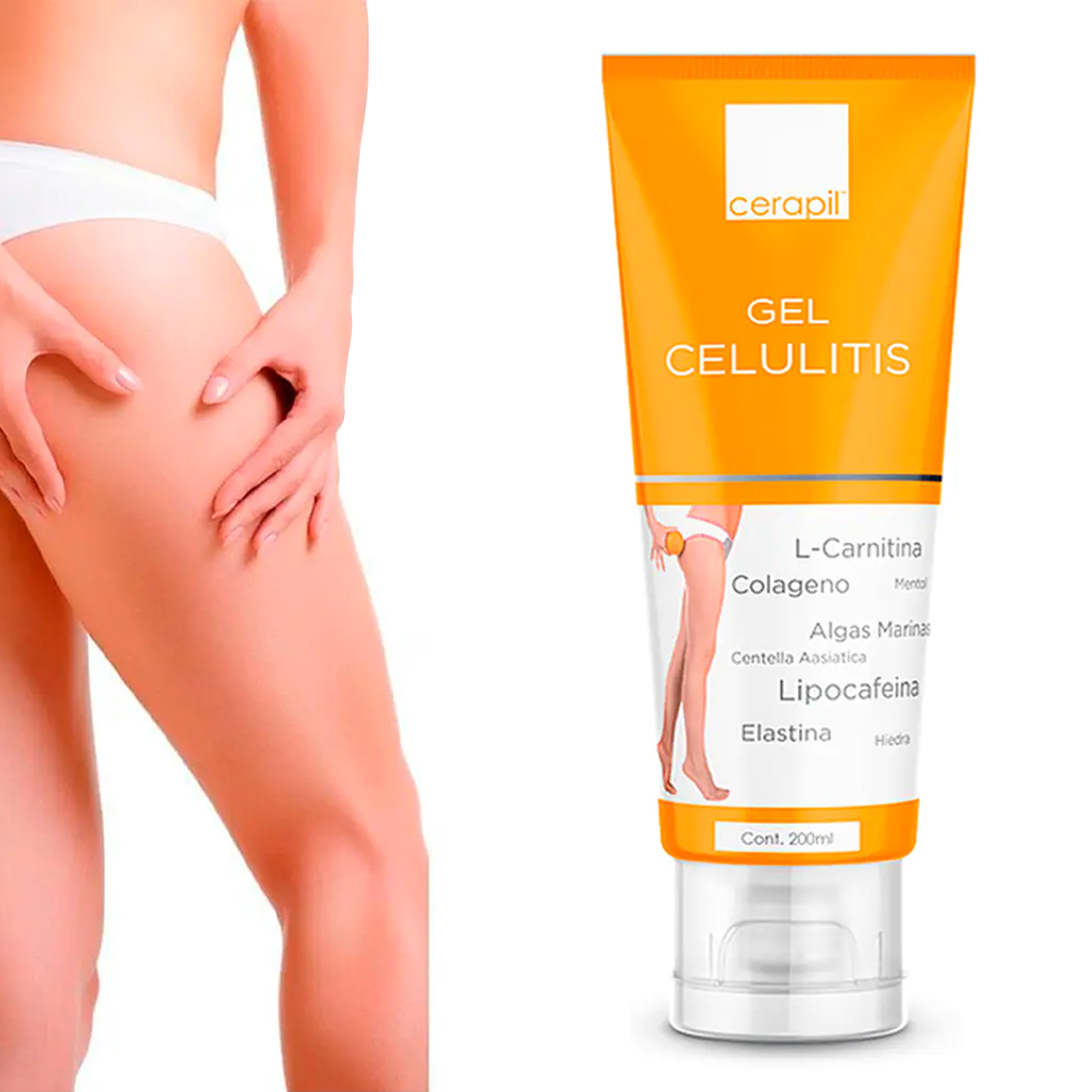 Gel Anti-celulitis Reafirmante Cerapil con Colágeno y Elastina