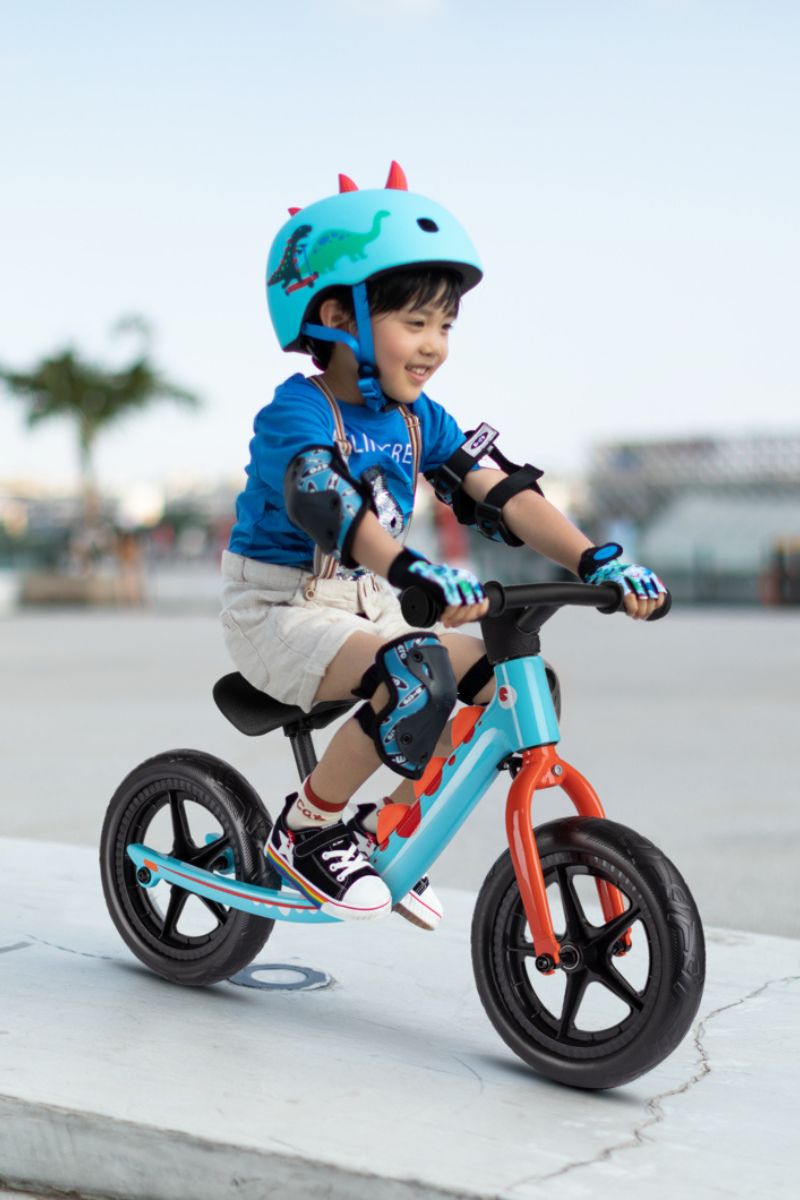 Bicicleta Balance Micro sin pedales Balance Bike Dino Azul.