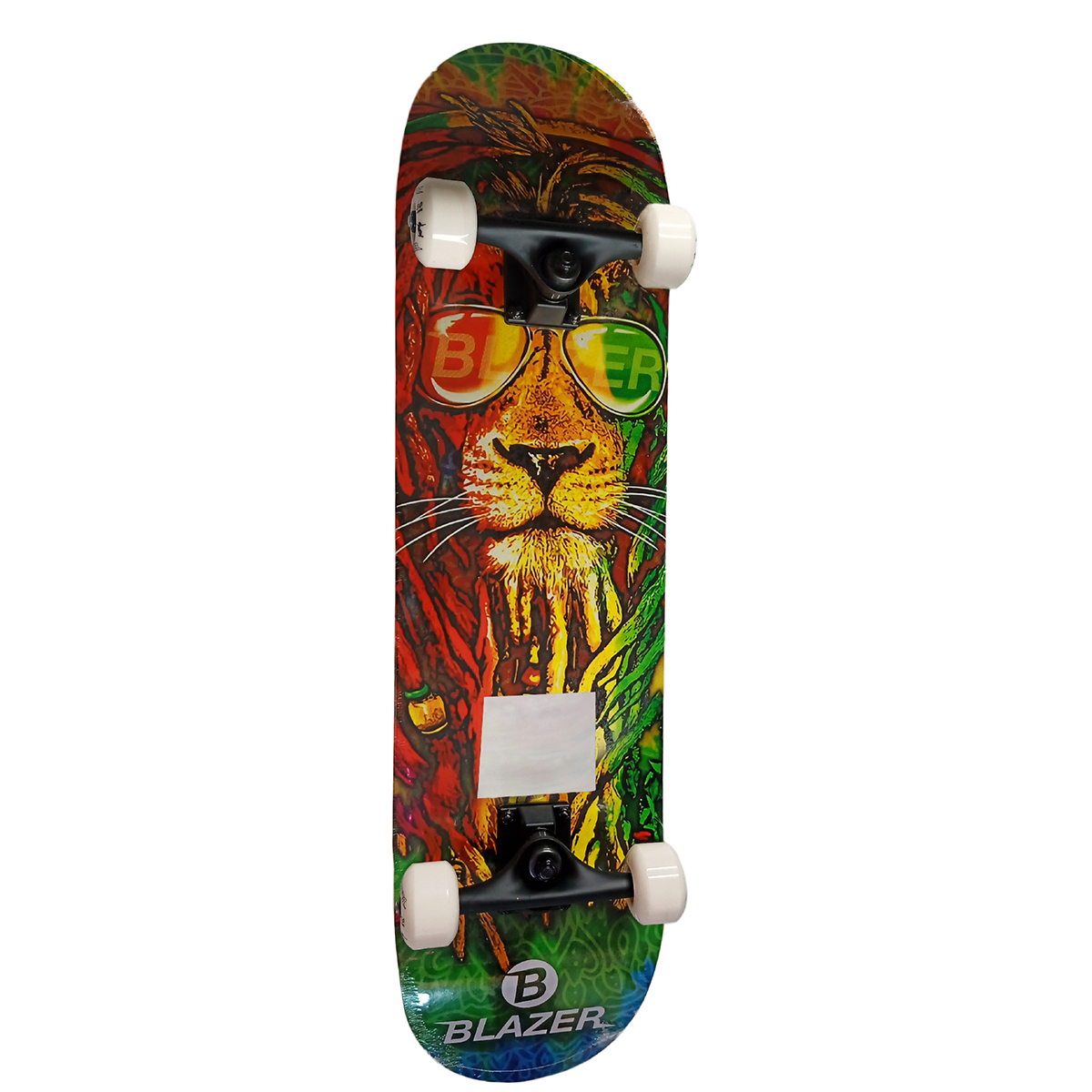 Patineta con diseño de León y Kit de Protecciones
