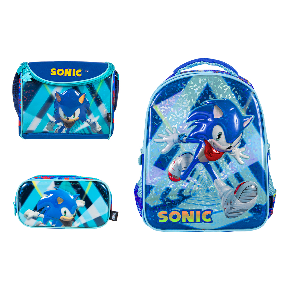 Kit Escolar Sonic 3 En 1 Edición Kinder Colección Run Away