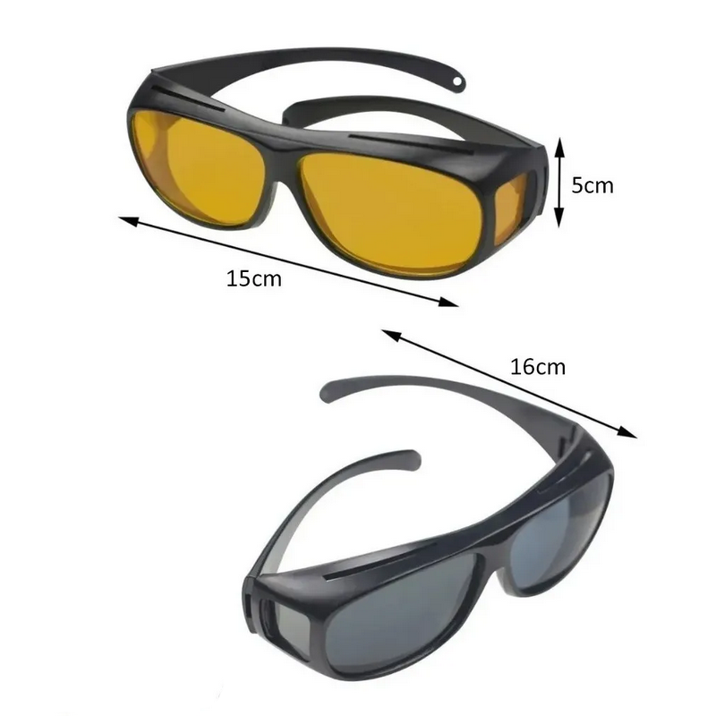 Par Lentes Gafas Sol Polarizados + Vision Nocturna Manejar