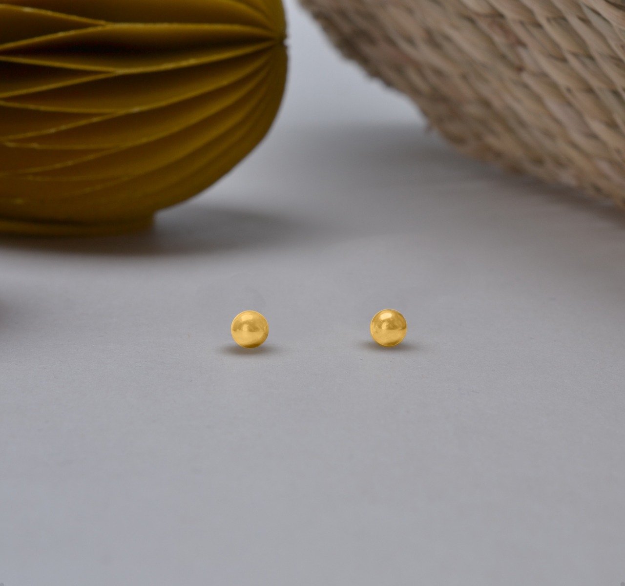 Aretes Bola 2mm | Broquel Oro Puro 10k Piercing Mujer Niña.